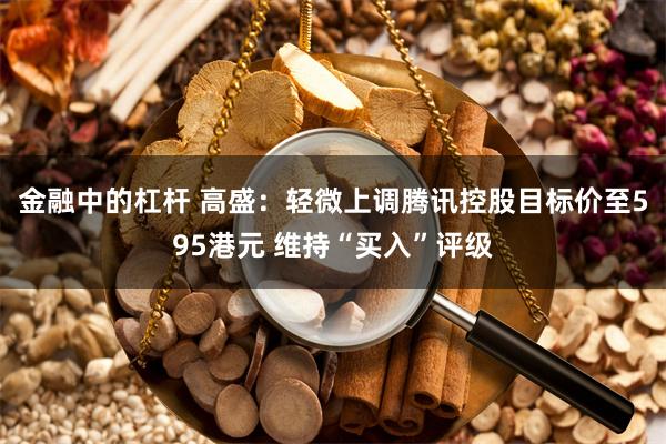 金融中的杠杆 高盛：轻微上调腾讯控股目标价至595港元 维持“买入”评级