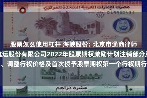 股票怎么使用杠杆 海峡股份: 北京市通商律师事务所关于海南海峡航运股份有限公司2022年股票期权激励计划注销部分股票期权、调整行权价格及首次授予股票期权第一个行权期行权条件成就的的法律意见书内容摘要