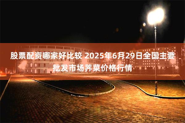 股票配资哪家好比较 2025年6月29日全国主要批发市场荠菜价格行情