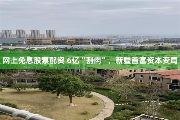 网上免息股票配资 6亿“割肉”，新疆首富资本变局